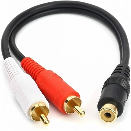 SANOXY Premium RCA Audio Jack Cable Y Adapter Splitter 1 Female to 2 Male Plug SANOXY-CABLE66